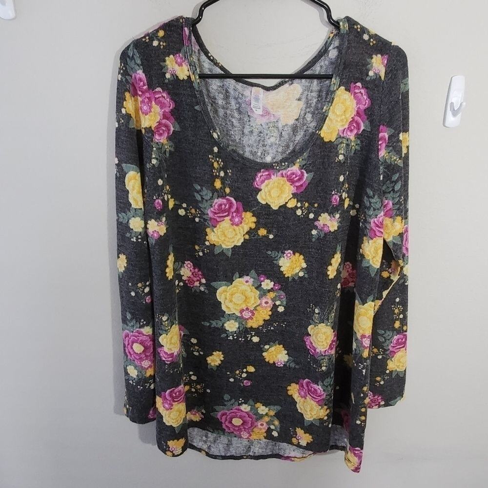LULAROE SUPER‎ soft floral long sleeve shirt XL